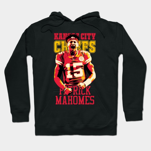 Patrick Mahomes Retro Graphic Hoodie by mia_me